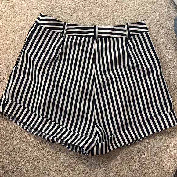Stripe Shorts, Navy and White, great for the 4th of July, High Wasted - Picture 3 of 3
